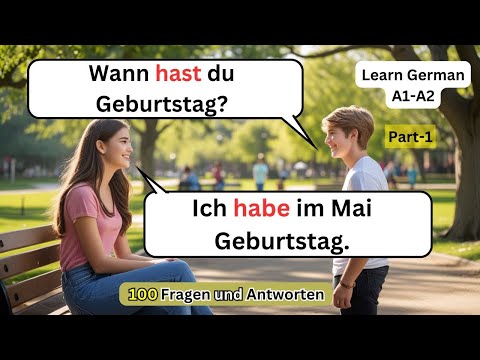 100 Einfache Fragen und Antworten auf Deutsch (A1-A2) | part 1 | Deutsch Sendung