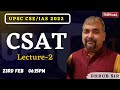 UPSC CSAT : Lecture-2 with Dhrub singh sir || Nirman IAS ||