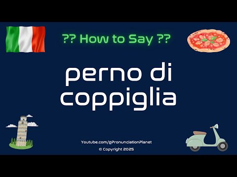 🔩🔩🔩 How to Pronounce perno di coppiglia in Italian? (CORRECTLY) | How to Say Spindle Pin in Italian?