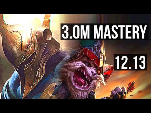 PANTH vs KLED (TOP) | 3.0M mastery, 1600+ games, Rank 7 Panth, Dominating | EUW Grandmaster | 12.13