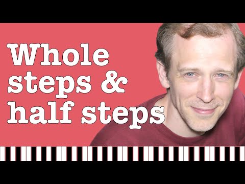 Whole tones and half tones at the piano - Piano basics