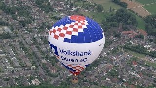 preview picture of video 'Ballontaufe & Fahrt, VoBalloni Volksbank Düren'