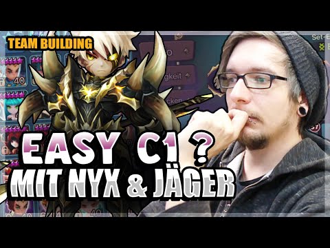 SUMMONERS WAR 💥 Nyx & Jäger = Easy C1 ? Spaßiges RTA Team Building bei *Eddy* (Deutsch/German)