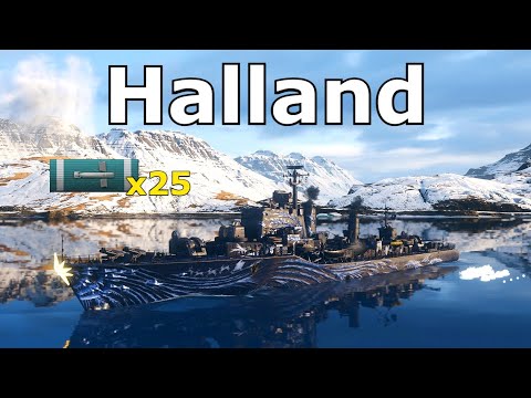 World of WarShips Halland - 1 Kills 254K Damage