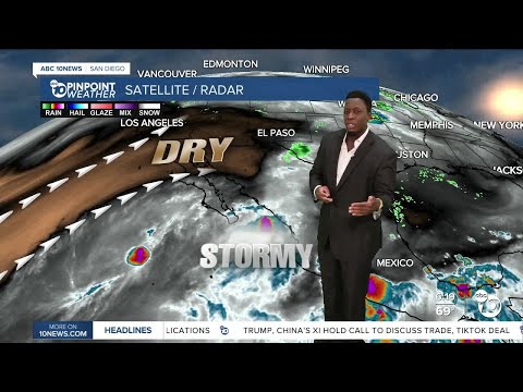 ABC 10News Pinpoint Weather with Moses Small: Sunny Saturday, showers on Sunday