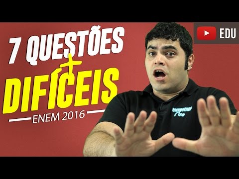 🔴 ENEM 2016 - 7 Questões de Matemática MAIS DIFÍCEIS do ENEM 2016 | Matemática Rio