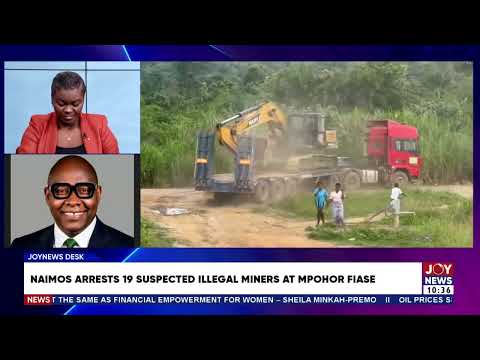 NAIMOS arrests 19 suspected illegal miners at Mpohor Fiase