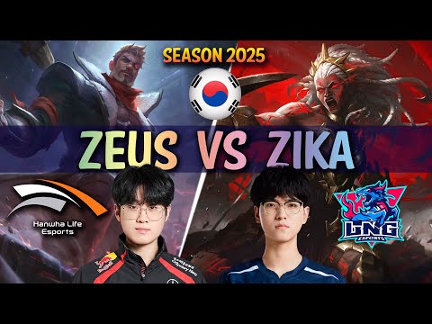 HLE Zeus vs LNG Zika - Zeus JAYCE vs Zika AMBESSA Top - Patch 15.5 KR Ranked | lolrec