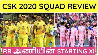 CSK 2020 Squad Review | Playing eleven Players list | IPL 2020 | IPL LATEST NEWS| RR SQUAD REVIEW