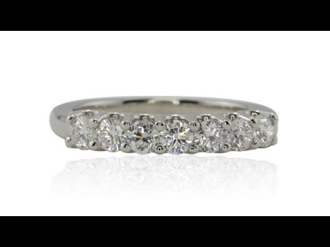Diamond Wedding Band or Anniversary Ring with Seven Stones LS1385