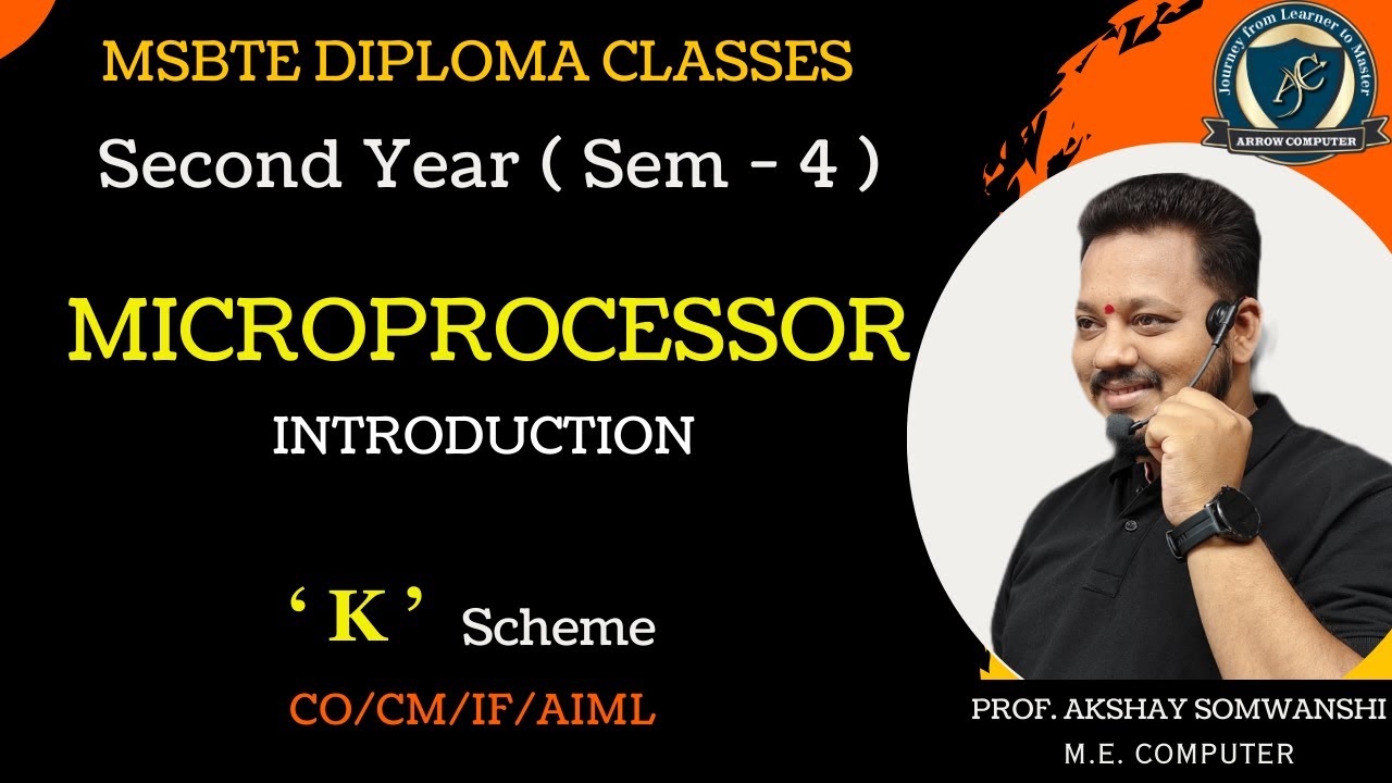 Microprocessor Le 1 | Second Year | Semester 4 (CO/CM/AIML) Diploma Online Classes MSBTE