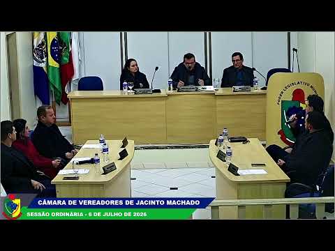 Sessão Ordinária - Dia 06/07/2026 - Câmara de Vereadores de Jacinto Machado
