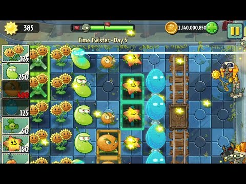 Time Twister - Day 5 - Unused Level - Plants vs. Zombies 2