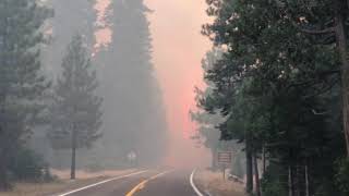 preview picture of video 'The Donnell fire burns over Highway 108 in Dardanelles Ca'