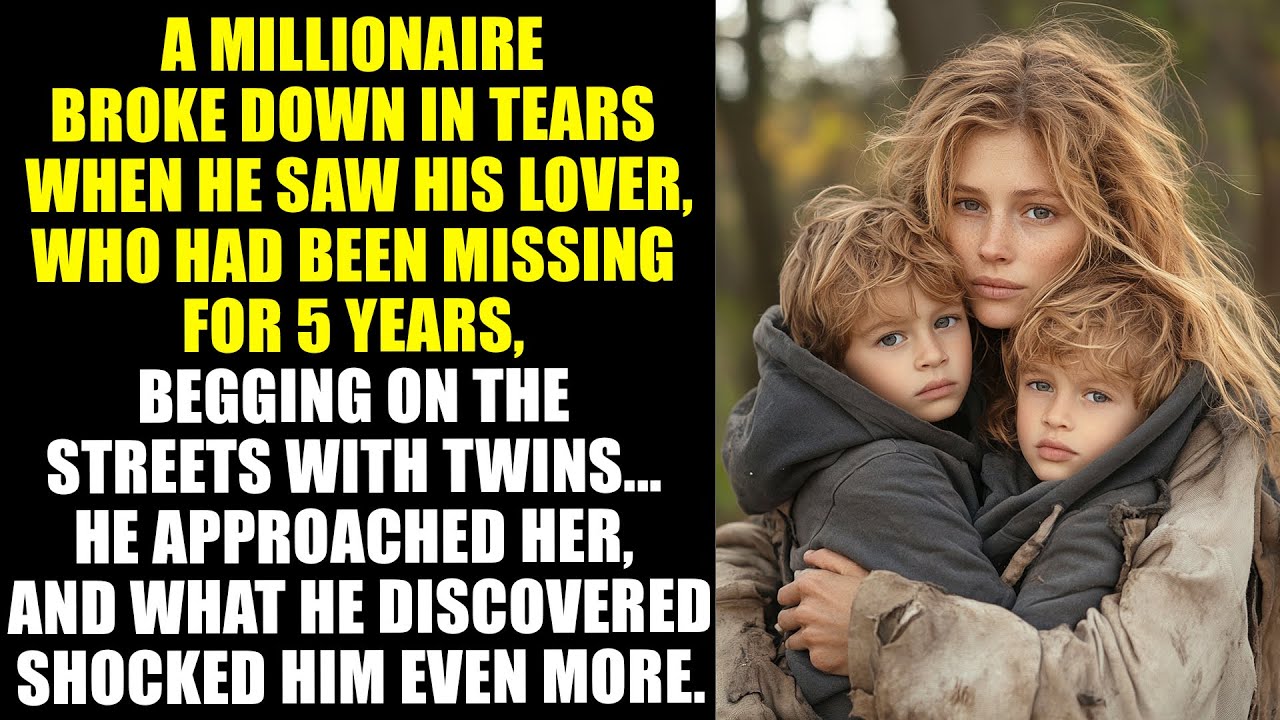A Millionaire Wept After Finding His Missing Lover Begging with Twins...But the Shocking Truth Is...