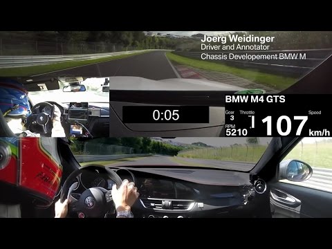 Alfa Romeo Giulia Quadrifoglio 732 vs BMW M4 GTS at the Nürburgring v2
