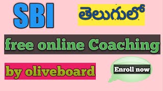 sbi bank exam free Coaching by oliveboard in telugu