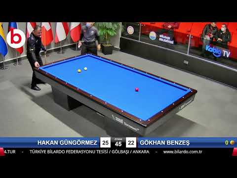 HAKAN GÜNGÖRMEZ & GÖKHAN BENZEŞ Bilardo Maçı - 2022 ERKEKLER 1.ETAP-4.TUR