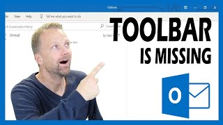 Toolbar is missing in Outlook