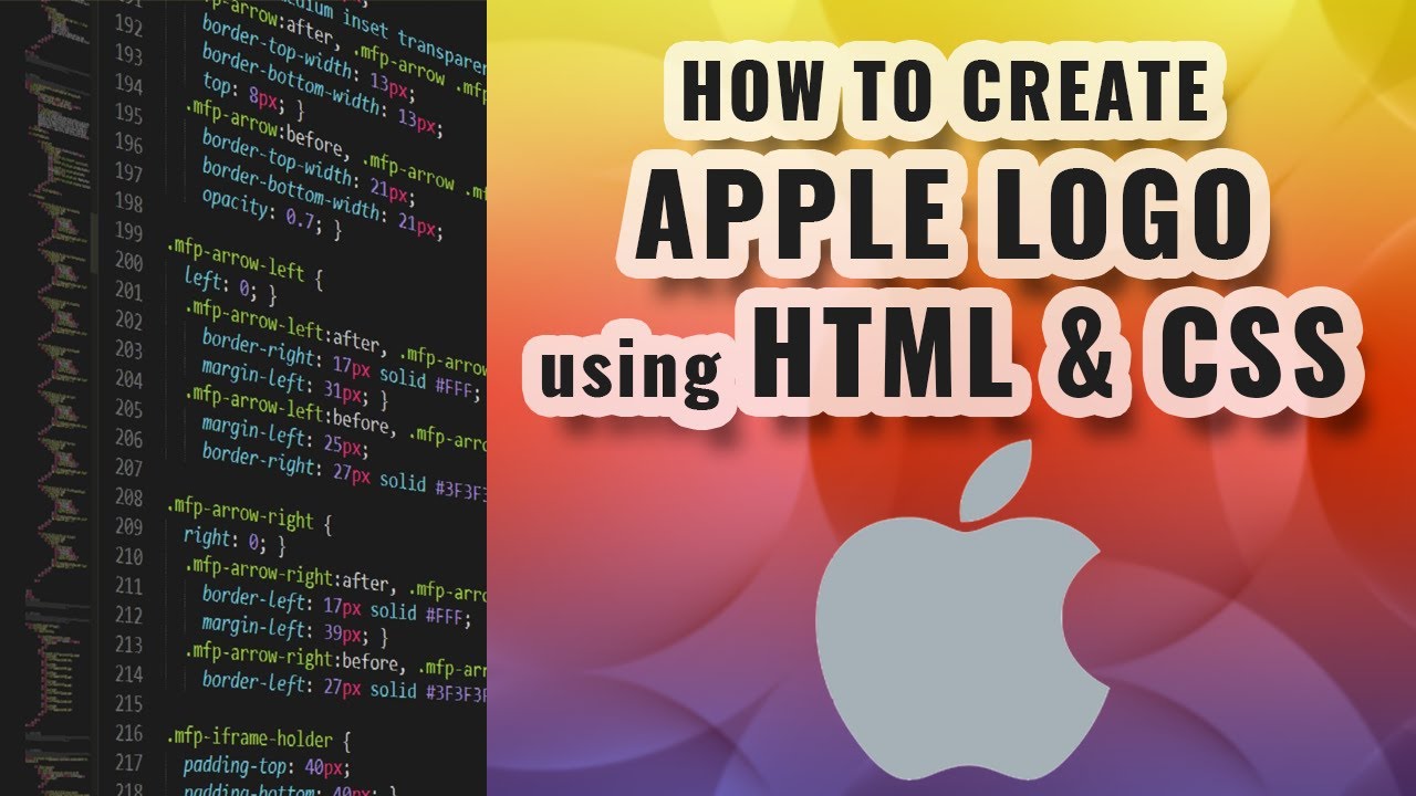 Apple Logo Using HTML and CSS - Pure CSS Logo - TianDev