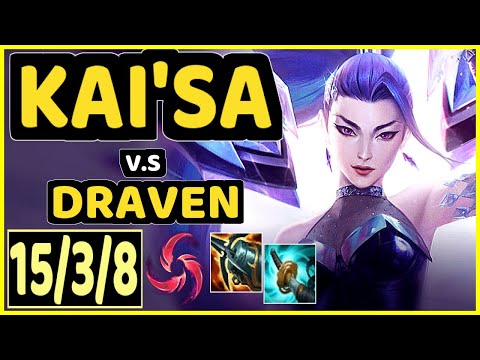 JUZINHO (KAI'SA) vs DRAVEN - 15/3/8 KDA BOTTOM ADC GAMEPLAY - BR Ranked GRANDMASTER