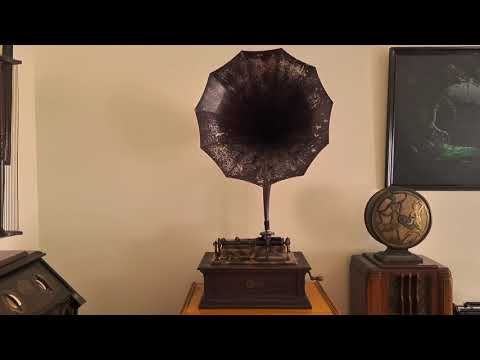 Rare Edison Ideal phonograph playing OH YOU BLONDY Ada Jones cylinder record 1377