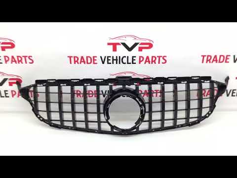 Fits Mercedes C Class W205 2018-2021 Front Bumper Grille Gloss Black Sport video