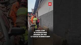 Casa com 15 moradores desaba em MG e todos sobrevivem; veja vídeo #shorts