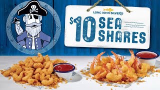 Long John Silver's $10 Shrimp Shares - Limited Time Only.