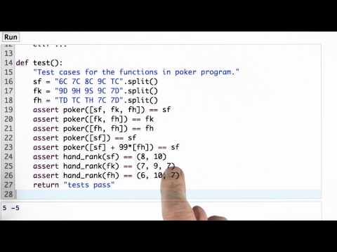 Testing Hand Rank Solution Design of Computer Programs