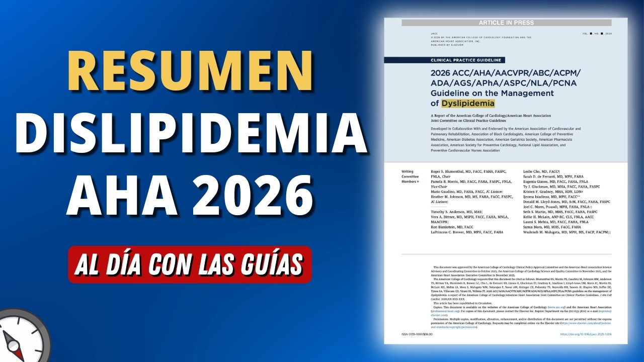 Nueva Guía Dislipidemia AHA / ACC 2026 en MENOS de 20 minutos #AlDíaConLasGuías