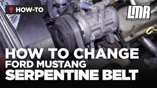 How To Change Mustang Serpentine Belt - LMR Basics