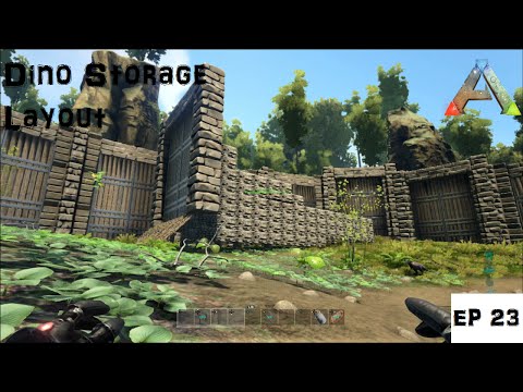 Ark:Survival Evolved - Dino Storage Layout - Ep 23 (Xbox One)
