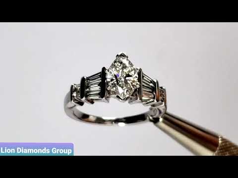 1.54ctw Marquise Diamond Engagement Ring