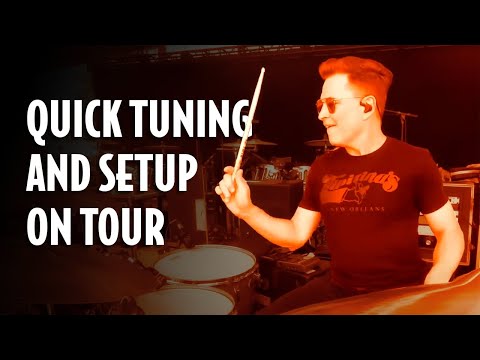 How A PRO Quickly Tunes and Sets Up Their Drum Kit on TOUR