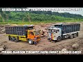 Perang Klakson Terompet Kapal Darat Di Lokasi Duet Hino Lohan Ft Fuso Fighter Mbois Muat Sirtu