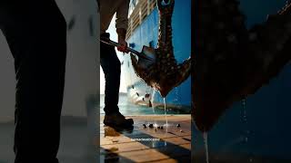 Removing Years of Barnacles From a Cruise Ship #shorts