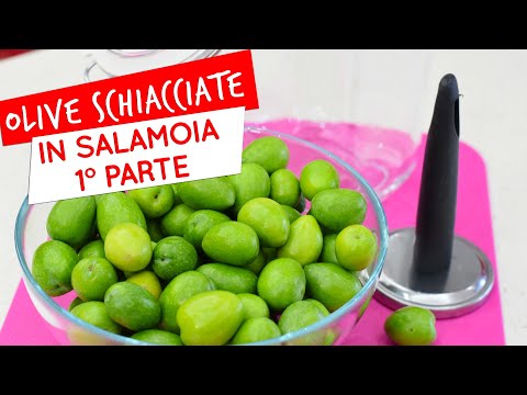 Olive schiacciate in salamoia: ricetta tradizionale - Parte 1