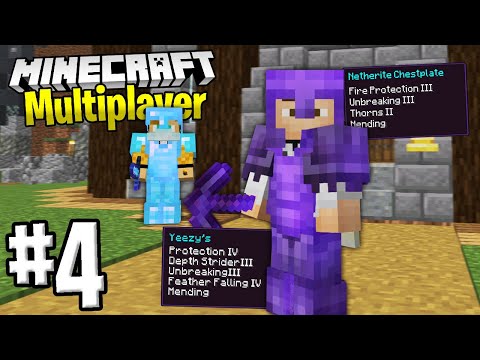GETTING GOD ARMOUR In Minecraft Multiplayer Survival (Episode 4)