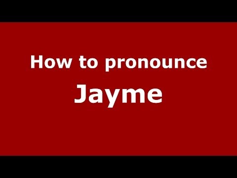 How to pronounce Jayme (Brazilian Portuguese/Brazil) - PronounceNames.com