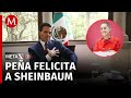 Sheinbaum recibe felicitaciones de Enrique Peña Nieto y comienza a integrar su gabinete