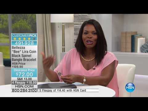 Bellezza "Bee" Lira Coin .76ctw Black Spinel Bracelet