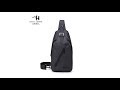 ARCTIC HUNTER τσάντα Crossbody XB13006-BK, αδιάβροχη, μαύρη