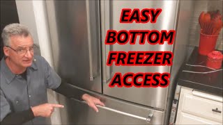 Bottom Freezer Door and Basket Removal