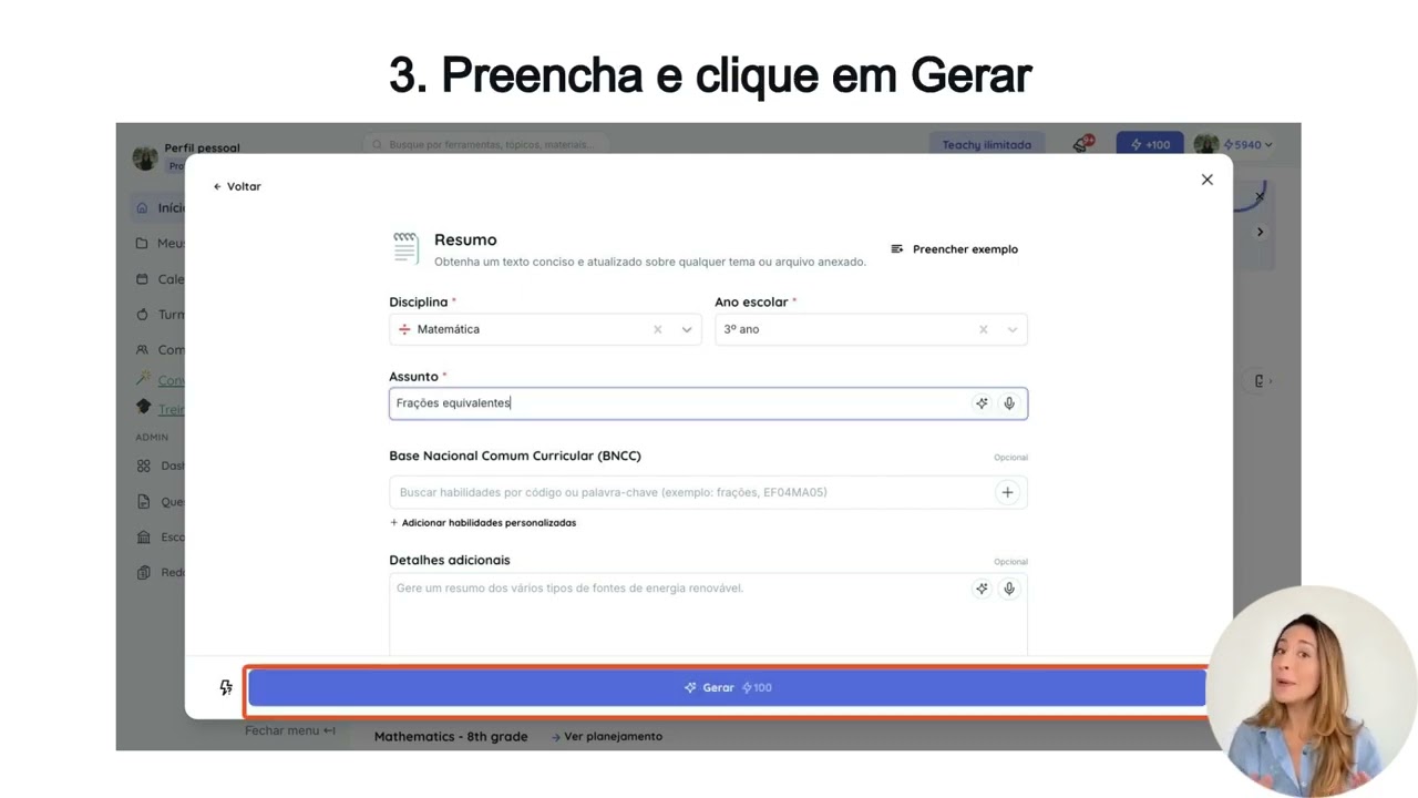 Thumbnail do tutorial em vídeo da Teachy