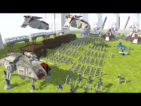 CLONE ARMY DEPLOYMENT - Men of War: Star Wars Mod Battle Simulator