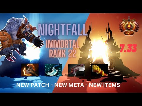 Nightfall Immortal Rank 4 plays Ursa in 7.33 | Dota2 pro gameplay | New Map | New farming patterns