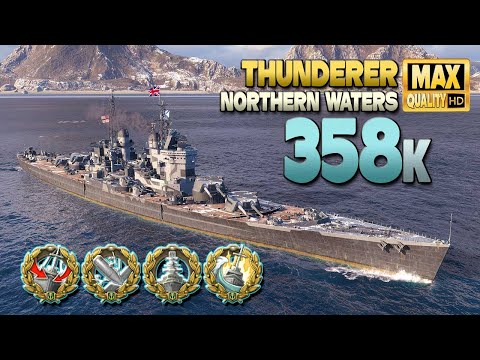 Battleship Thunderer: Arsonist on map Northern Waters - World of Warships