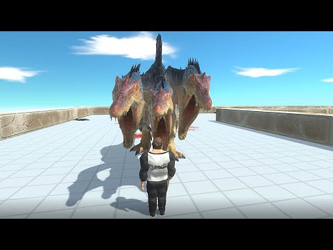 Three Headed SPINOSAURUS DEATH RUN - New Update | Animal Revolt Battle Simulator