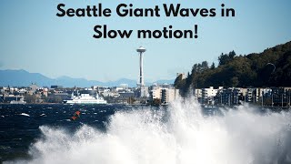 Seattle Giant Waves in Slow-Mo